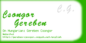 csongor gereben business card